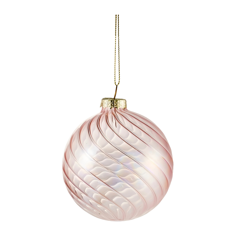 8cm 虹色スワール クリスマス ガラス 安物の宝石ボール