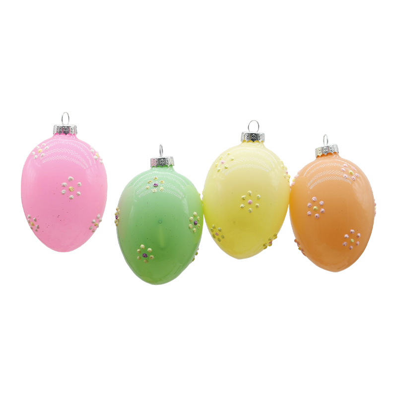 6*8cm イースターガラスエッグデコレーションセット