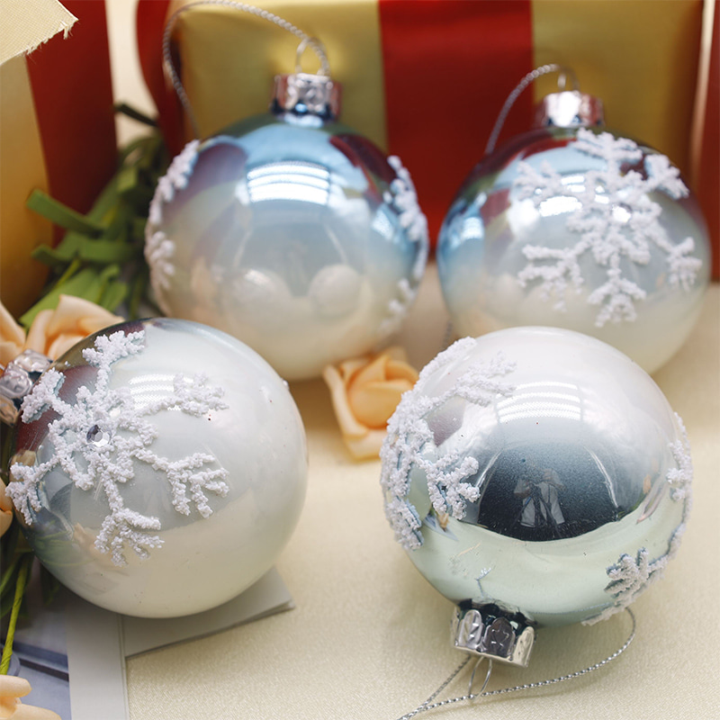 8×8×8cm 屋内クリスマス装飾ガラスボール