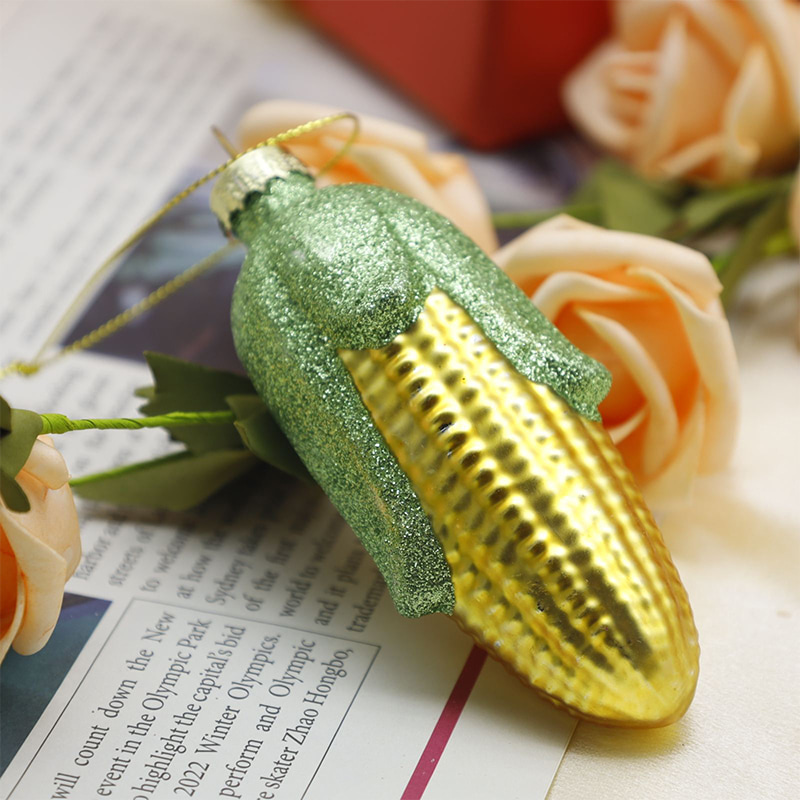 野菜の形をしたクリスマスガラスの吊り下げオーナメント