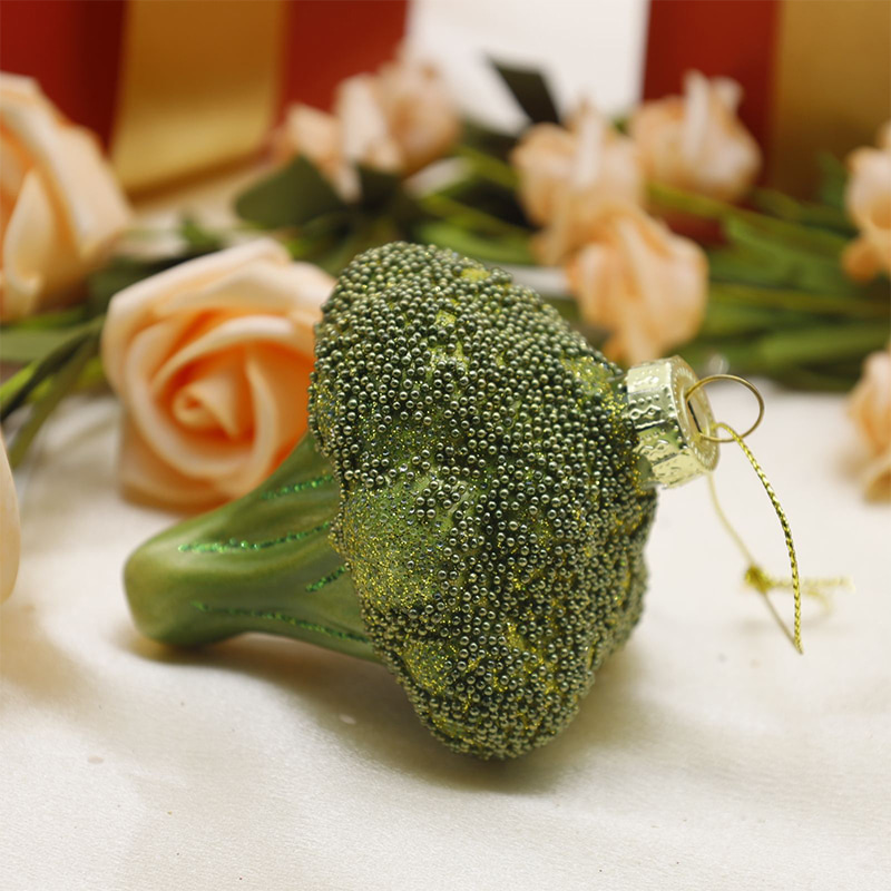 野菜の形をしたクリスマスガラスの吊り下げオーナメント