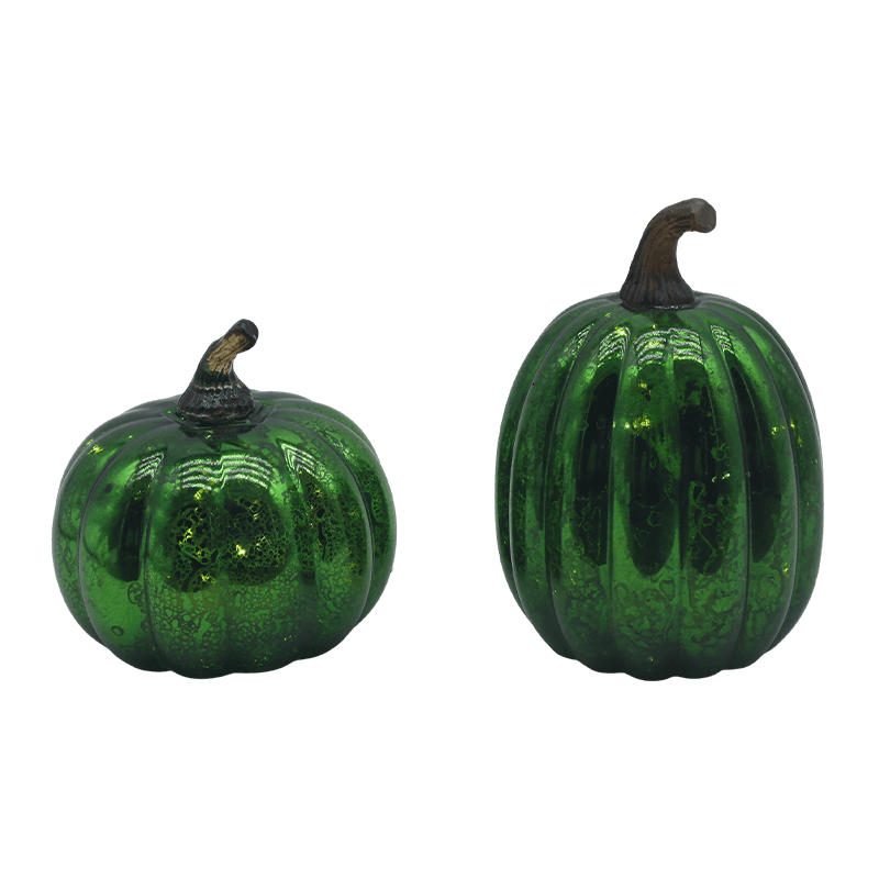 12*15 センチメートルハロウィン LED ガラスカボチャランプ卓上飾り