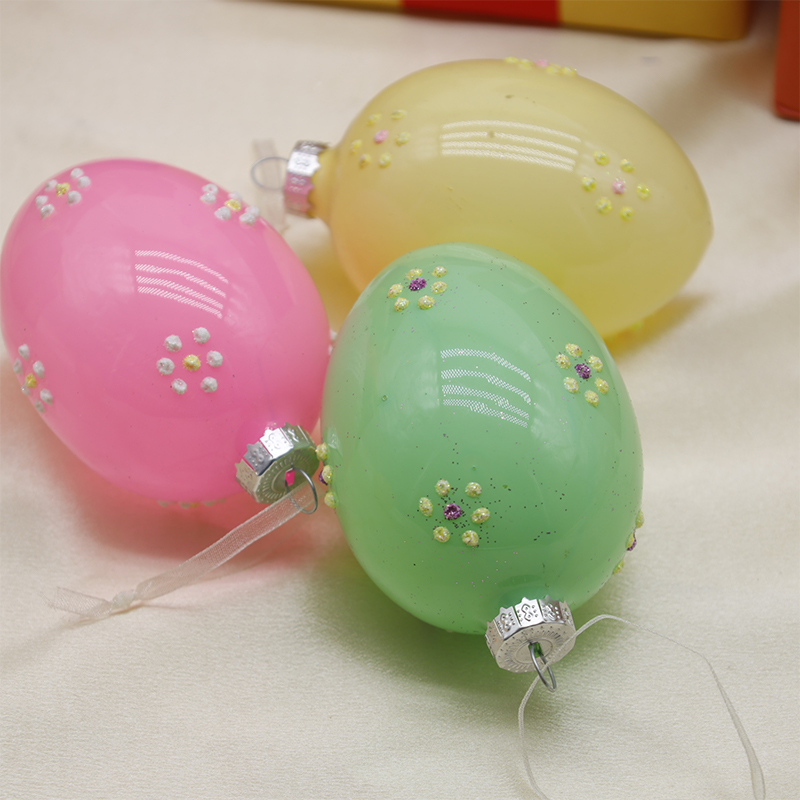 6*8cm イースターガラスエッグデコレーションセット