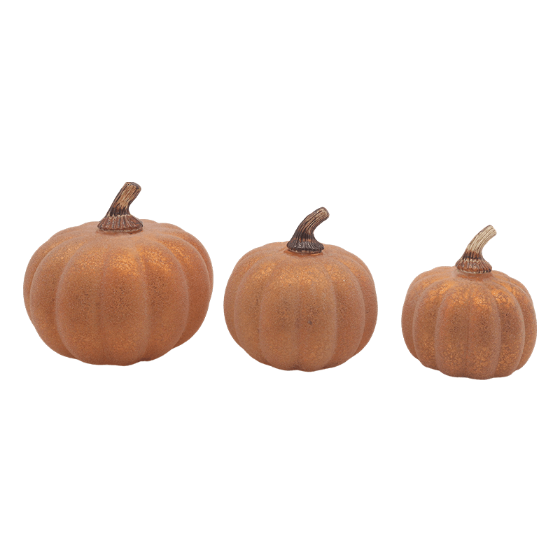 10*11.5 センチ & 12*15 センチハロウィン LED ガラスカボチャランプ卓上飾り